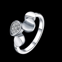 Sterling Silver Plated Fashion Ring AAA Zirconia Women B397