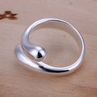 Sterling Silver Drops Plain Band Ring Size 8 B6