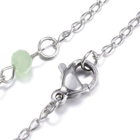 Stainless Steel Necklaces Rosary Bead Necklaces Cross Olive 19.49" P669