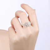 Sterling Silver Plated Fashion Ring AAA Zirconia Women B405