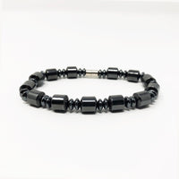 Hematite Magnetic Bracelet Mens Womens Unisex  Black Magnetic Clasp X32