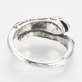 Ring Alloy Finger Ring Snake Antique Silver Size 7 Adjustable 17mm P399