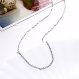 Platinum Plated Necklace Chain 20 Inches 1MM  Lobster Clasp B321