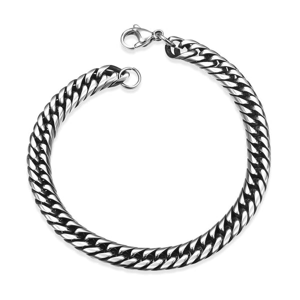 Stainless Steel Bracelet 8 Inches 7MM Lobster L418