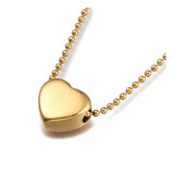 Stainless Steel Pendant Necklaces Lobster Heart Gold 16.14 inches 41cm Z534