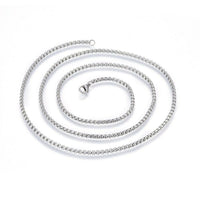 304 Stainless Steel Rolo Chain Necklaces Lobster Claw Clasps 31.5" P372