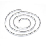 304 Stainless Steel Rolo Chain Necklaces Lobster Claw Clasps 31.5" P372