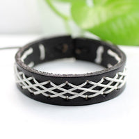 Genuine Leather Handmade Bracelet Mens  Unisex  Wrap Tribal H156