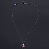 Stainless Steel Pendants Necklace Lobster Sun Rainbow 15-3/4" 40cm 1.5mm Z609