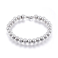 Stainless Steel Ball Chain Bracelet Lobster Silver 7-5/8inches(195mm)x8mm Z44