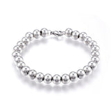 Stainless Steel Ball Chain Bracelet Lobster Silver 7-5/8inches(195mm)x8mm Z44