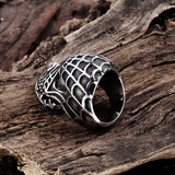 Stainless Steel Antique Gothic Biker Tribal Ring Black Men's Unisex B185