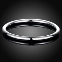 Sterling Silver Plated Bracelet Bangle 6MM No Clasp L186