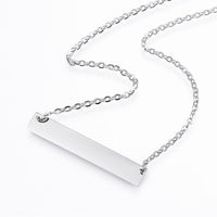 Stainless Steel Pendant Necklaces Bar Necklaces Stainless Steel Color 17.7" P656