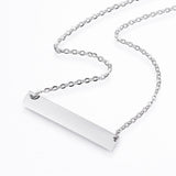 Stainless Steel Pendant Necklaces Bar Necklaces Stainless Steel Color 17.7" P656