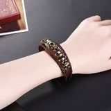 Leather Bracelet Handmade  8 Inches 16MM Hook  L489