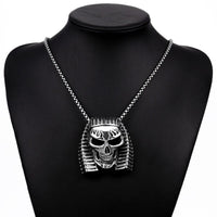 Stainless Steel Necklace Pendant Egypt Pharaoh Biker 23" 3.5MM Lobster B213