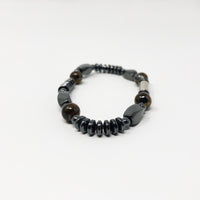 Hematite Magnetic Bracelet Mens Womens Unisex Tiger Eye Black X40