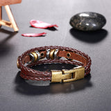 Leather Bracelet Handmade 8 Inches 18MM Hook L488