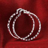 Sterling Silver Plated Earrings Hoop French Clip .12" L367