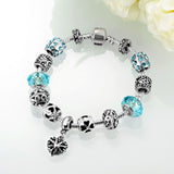 Sterling Silver European Beads  Magnetic 8 Inches 2.7MM Bracelet L131