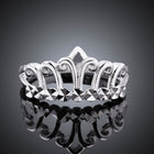 Sterling Silver Plated Fashion Ring Women Crown B132
