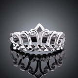 Sterling Silver Plated Fashion Ring Women Crown B132