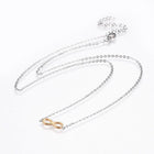 Stainless Steel Set Bracelet Necklace Earrings Infinity Gold Silver 18" Z750