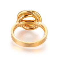 304 Stainless Steel Finger Rings Gold Size 7 17mm  A33