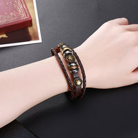 Leather Bracelet Handmade 8 Inches 19MM Hook  L494