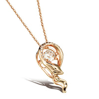 Gold Plated Necklace Pendant Snake AAA Cubic Zirconia Women's Round G171