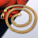 Yellow Gold Plated Necklace Chain 20 Inches 10MM Lobster Clasp B344