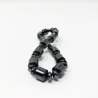 Hematite Magnetic Bracelet Mens Womens Unisex  Black Magnetic Clasp X32