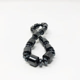 Hematite Magnetic Bracelet Mens Womens Unisex  Black Magnetic Clasp X32