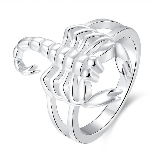 Sterling Silver Plated Fashion Ring Women Scorpion B383