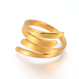 304 Stainless Steel Finger Rings Gold Size 7 17mm  A19