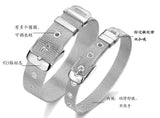 Unisex Women's Sterling Silver Plated Bangle Bracelet 8 Inches 9.9MM Buckle L103-3