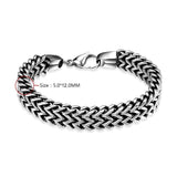 Stainless Steel Bracelet  8.5 Inches 12MM Lobster  L421