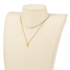 Pendant Necklace Cross Pendants Stainless Steel Lobster Gold  16" Z532