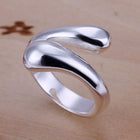Sterling Silver Drops Plain Band Ring Size 8 B6