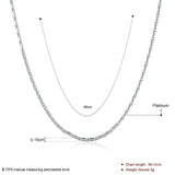 Platinum Plated Necklace Chain 18 Inches 1MM Lobster Clasp B320