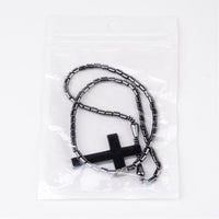 Electroplated Hematite Non-Magnetic Necklaces Unisex Multicolor Cross X63