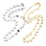 Stainless Steel Chain Necklaces Lobster Rhombus Gold 16.37 inches 41.6cm Z555