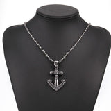 Stainless Steel Necklace Pendant Cross Biker Gothic 23" 3.5MM Lobster Clasp B226