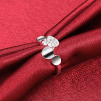 Sterling Silver Plated Fashion Ring AAA Zirconia Women B397