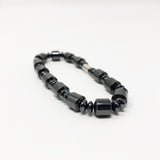 Hematite Magnetic Bracelet Mens Womens Unisex  Black Magnetic Clasp X32