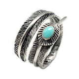 Enamel Alloy Finger Ring Leaf Antique Silver Size 8 Adjustable 18mm P413