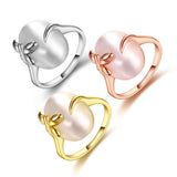 Rose Gold Platinum Plated Fashion Ring For Women B288