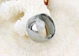 Men's Unisex Stainless Steel Ring Plain Band Silver Size 10 L38