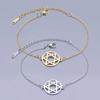 Stainless Steel Bracelet for Jewish Lobster Star of David Silver Ajustable Z211